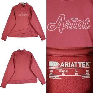 Ariattek Crossover Sweatshirt Women’s Size XL Red Logo Pullover Comfort